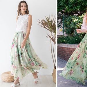 Floral maxi skirt